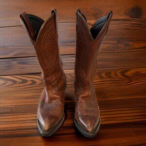 Tony Lama Boot Size 9 1/2 Resoled Men's Leather